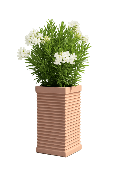 Blumenkasten aus Impruneta Terrakotta 27x27x50 cm – frostsicher, modern, nachhaltig